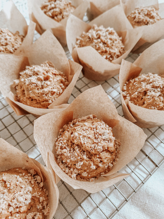 Sourdough Pumpkin Spice Muffins with Crumb Topping (4)