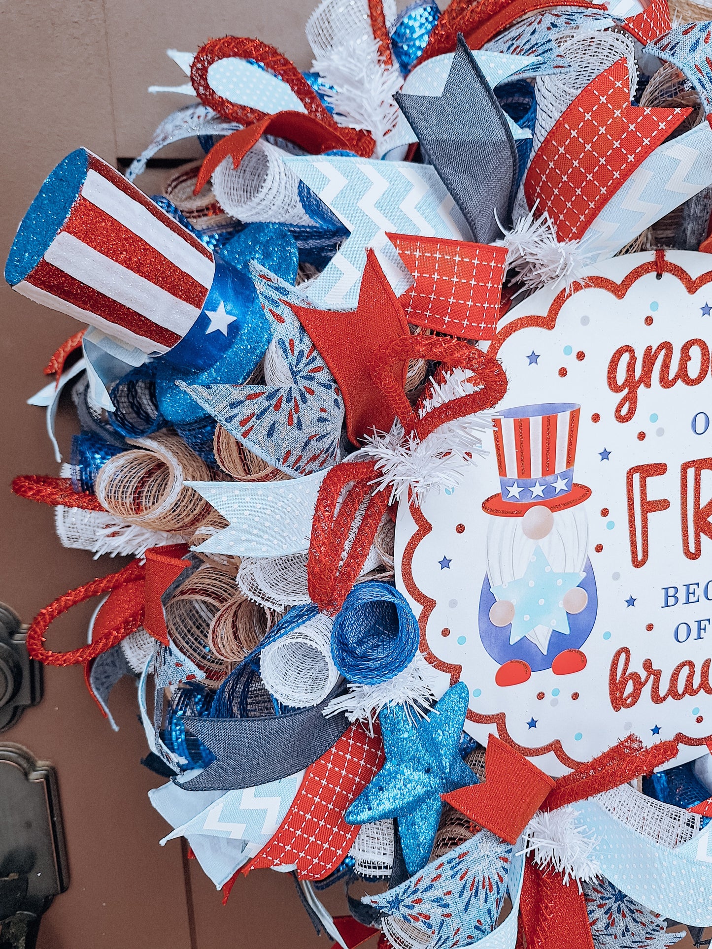 Patriotic Gnome Wreath