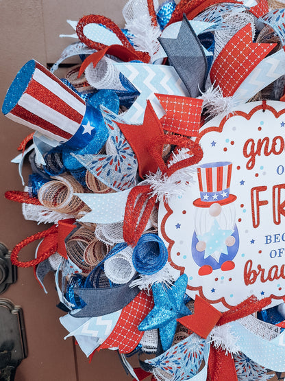 Patriotic Gnome Wreath