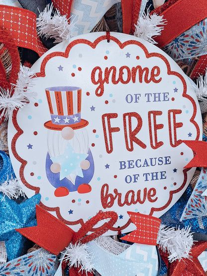 Patriotic Gnome Wreath
