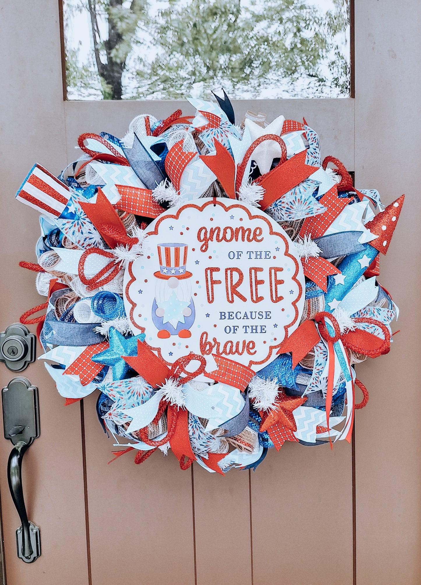 Patriotic Gnome Wreath