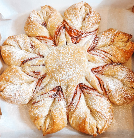 Strawberry Cream Cheese Sourdough Star Bread